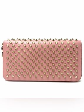 Christian Louboutin Pink Spike-Stud Wallet